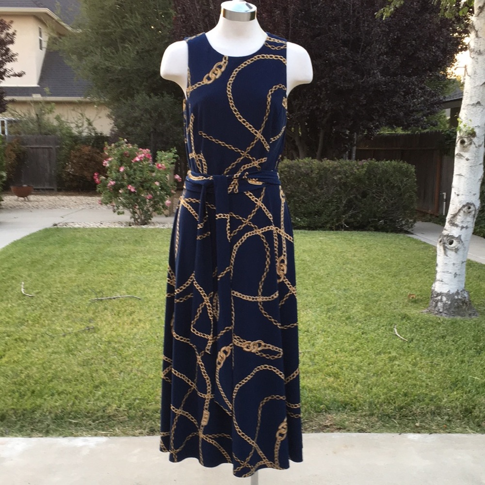 Ralph Lauren Dress Equestrian Navy Size 4 Chains